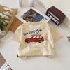 Car Cartoon Tees Tops For Boy Clothing Summer Fashion Children Short Sleeve Clothes Printed Pattern T-shirts Loose Casual Tshirt