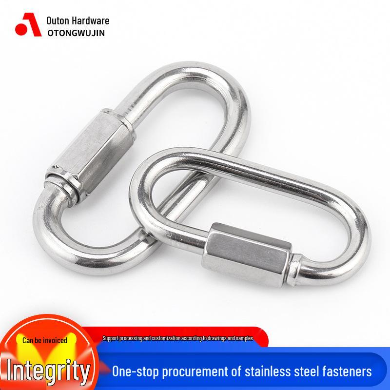 Stainless Steel Quick Link Safety Buckle for Climbing, Chain, and Dog Leash