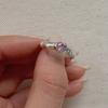 Contemporary Heart Pink Shaped Zircon Ring For Women Perfect For Casual Fashion And Style
