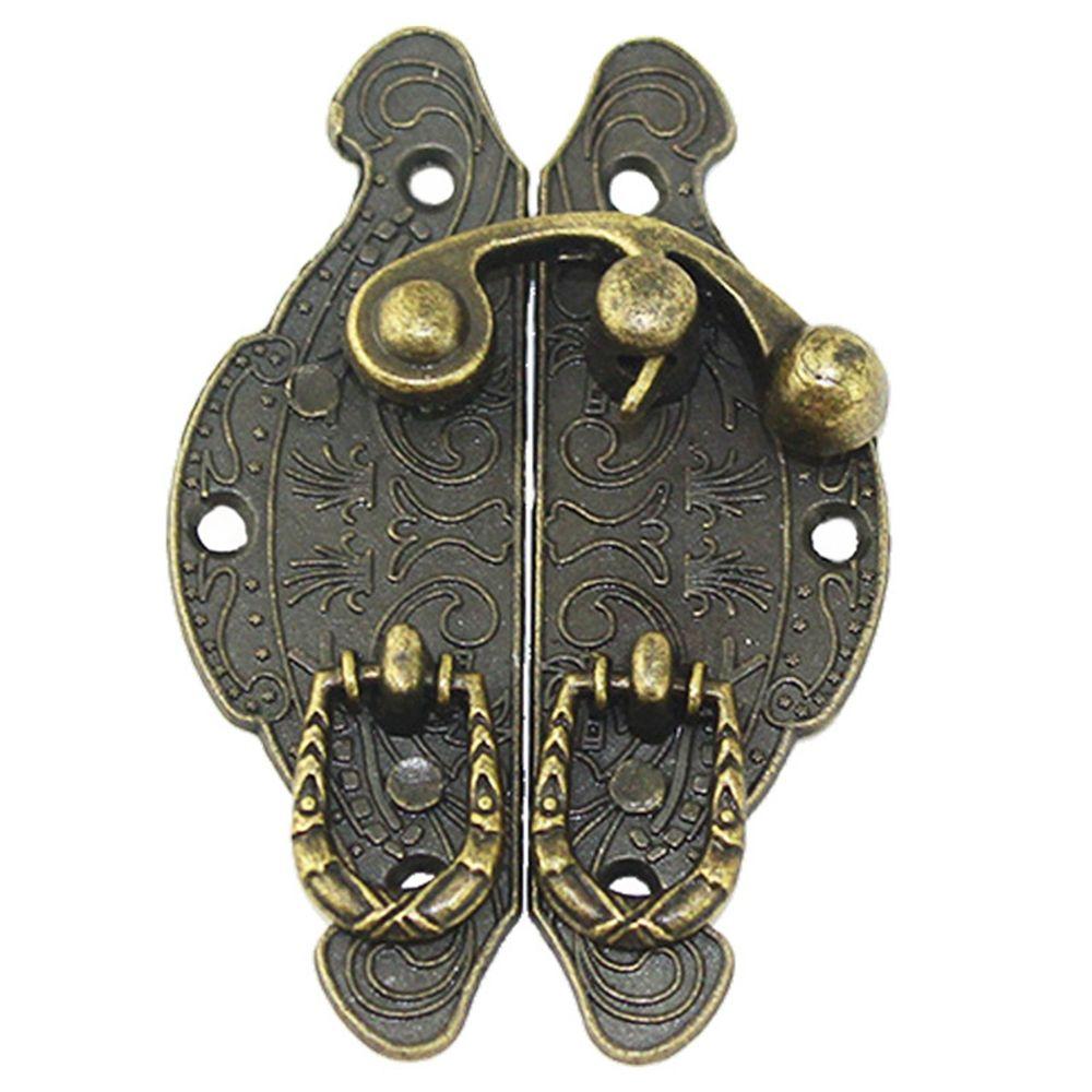 Style Jewelry Box Hook Decorate Brass Household Hardware Clasp Lock Furniture  Lock Hasps Buckle