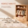 20pcs 65mm Size Miniature Wire Hangers Small Size Doll Dress Hangers  Garment Organizer