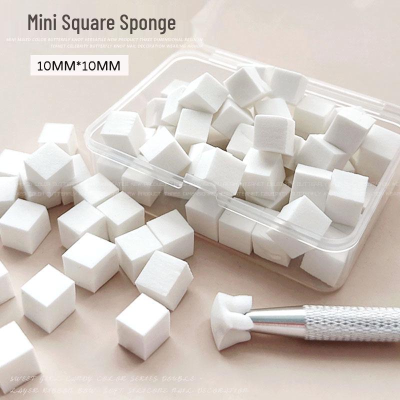 Mini Tofu Block Gradient Blush Sponge & Nail Art Tool Set