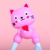 1 paar Baby Kinder Training Geschirr Lebensmittel Sticks Cartoon Tier Essstäbchen Für Kinder Nette Katze Elementare Lernen Essstäbchen