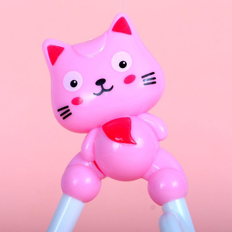 1 paar Baby Kinder Training Geschirr Lebensmittel Sticks Cartoon Tier Essstäbchen Für Kinder Nette Katze Elementare Lernen Essstäbchen