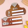 Wifi Password Sign Board Wooden 1pc Erasable Plate With Pen For Reception Counter Retail Shop