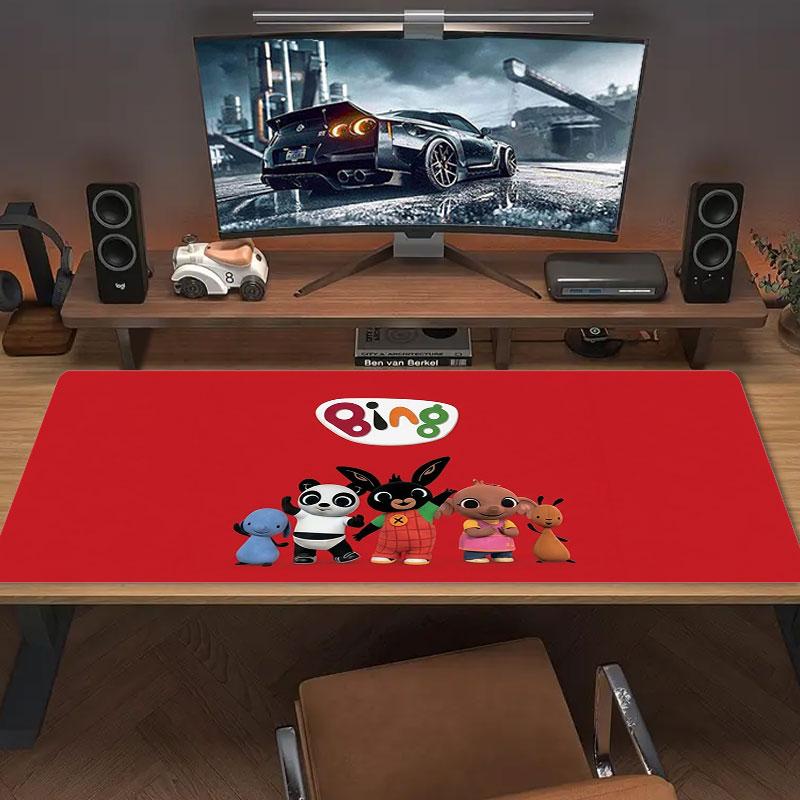 Bing Large Size Mouse Pad Large Gaming Table Cushion Non-slip Laptop Tablet Big Mousepad XXL Mat Mini PC Playmat With Lock edge