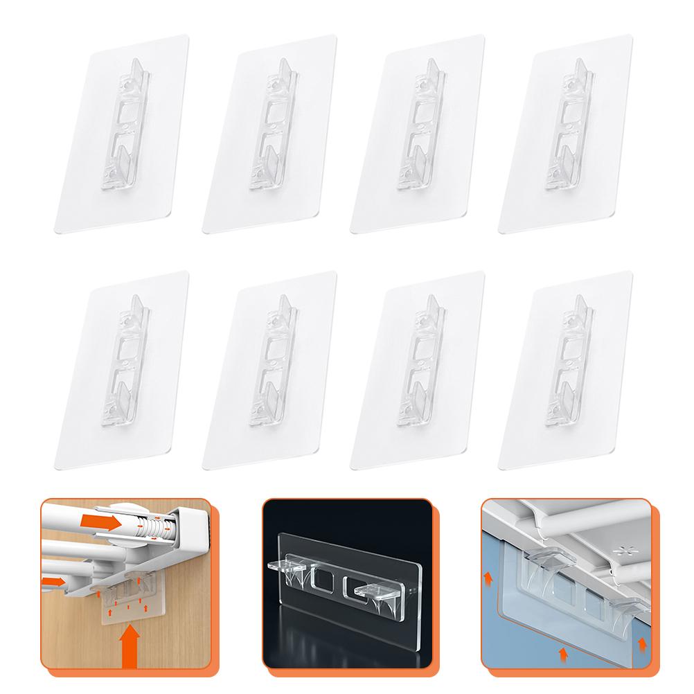 8 Pcs Shelf Holder Cabinet Pin Support Pegs Floating Shelves Brackets Clear Nails for