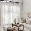 1 PC NAPEARL Tenda jacquard per finestra camera da letto Tenda in tulle morbida tenda trasparente per la decorazione domestica