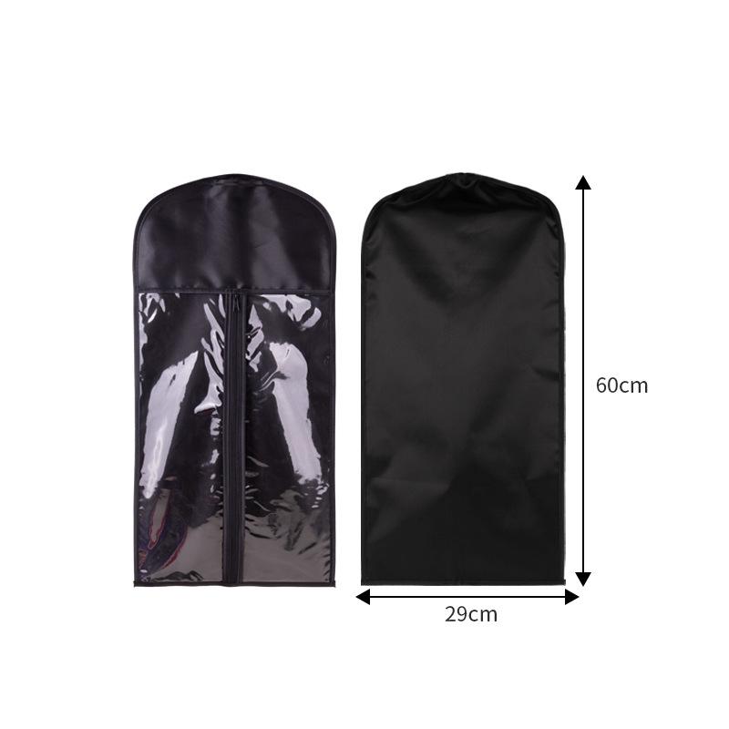 Dustproof Wig Storage Bag Zipper Transparent Visible Hair Piece Packaging Bag