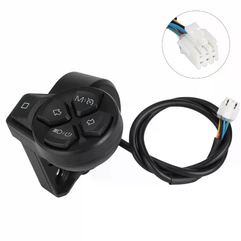 Waterproof Headlight Button Switches Replacement Electric Scooter Turn Signal Switches for ZT3/G3/F3 Scooter Accessories