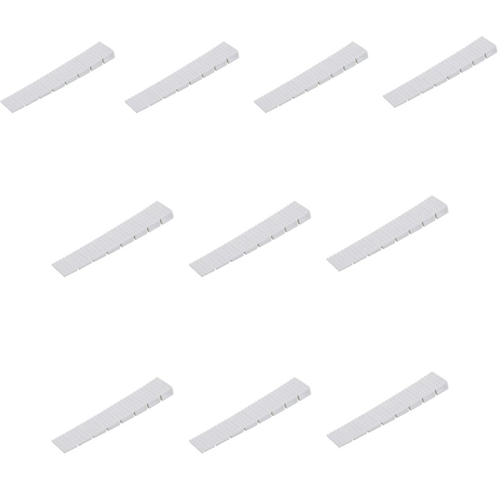 10Pieces Practical Furniture Wedges Plastic Shims for Leveling Tables Chairs Fridge Toilet Flexible and Stackabled