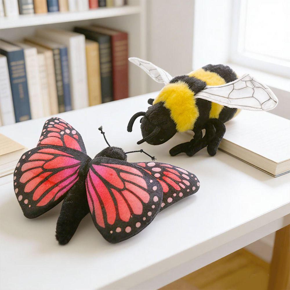 Cute Simulation Insect Plush Toy Educational Spider Plush Toy Butterfly Stuffed Doll Kids Student