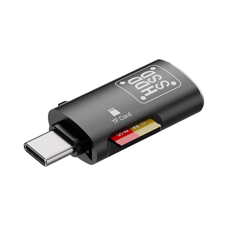 Type C High Speed Micro SD TF Memory Card Reader for iPhone 15 Huawei Mobile Phone PD Charging Dongle Charger Cable Adapter