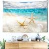 Beach Starfish Scenery Tapestry Wall Hanging Natural Minimalist Art Bohemian Hippie Bedroom Living Room Home Decor