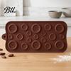 Cookie Decorating Molds 19-Hole Silicone Button Molds, Three Sizes DIY Cake Tray, Handmade Candy Flexible Easy Release Baking Gadgets for Chocolate