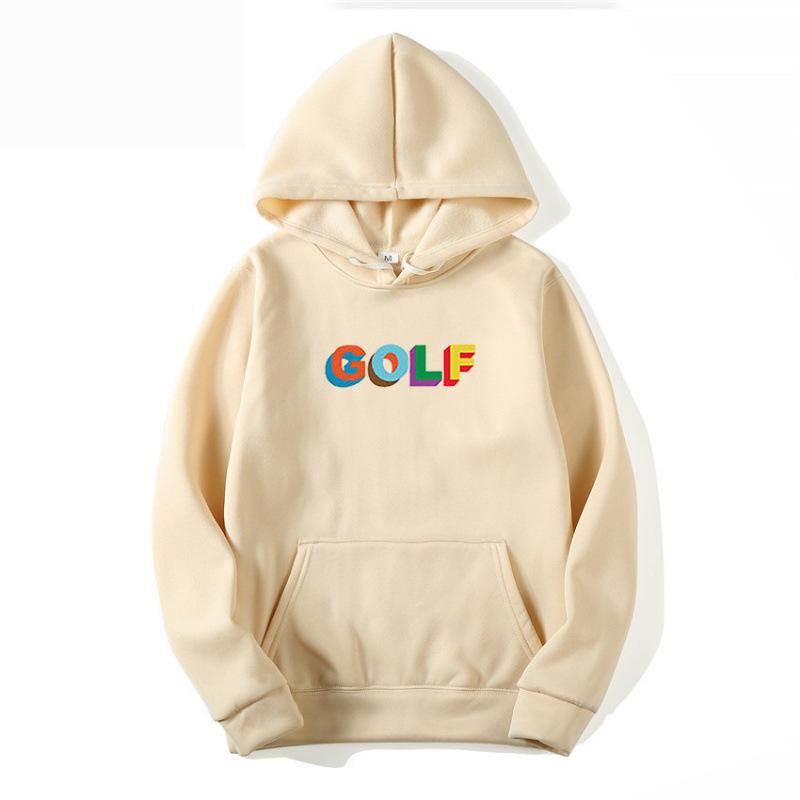 Solid color fleece hooded sweater letter print men's and women's loose sports and leisure