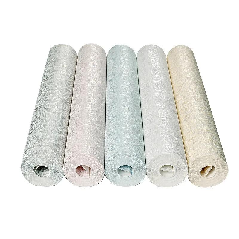 Moderní minimalistická 3D hladká netkaná tapeta Obývací pokoj Diatomická hlinka Čistě bílá Severská Jednobarevná Tapeta na pozadí