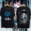Blue Rose Ado  First Wish World Tour Tshirt Japanese Music Trend Mens  Womens Pure Cotton Tshirt Fan Gift