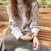 Women's Y2K Thick Flowers Cardigan Knit Sweater Knitwear Winter Shirts Pullovers Korean Style Clothes Outer For Women 2024