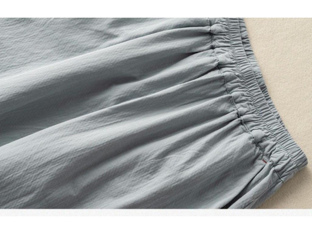 Women's Summer Cotton Linen Embroidered Harem Pants with Artistic Lace Stitching – Casual Nine-Point Bloomers