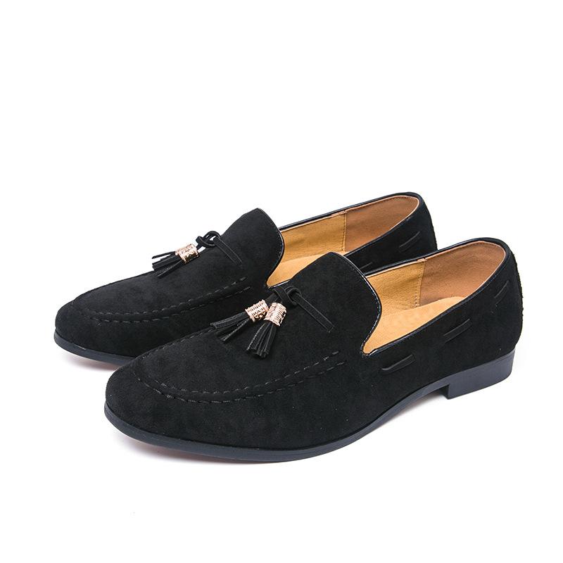 Men's loafers large size foreign trade new fringed leather shoes fashion trend suede leather shoes overalls lazy shoes