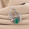 Green Onyx Gemstone 925 Sterling Silver Jewelry Pretty Pendant 1.8" Anniversary Gift For Wife CP-42-22