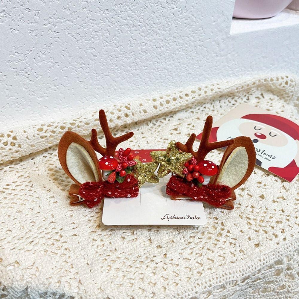 Weihnachtskostüm Verkleidung Kinder Haarspange Geweih Haarnadel Elch Haarreif Weihnachts-Kopfschmuck