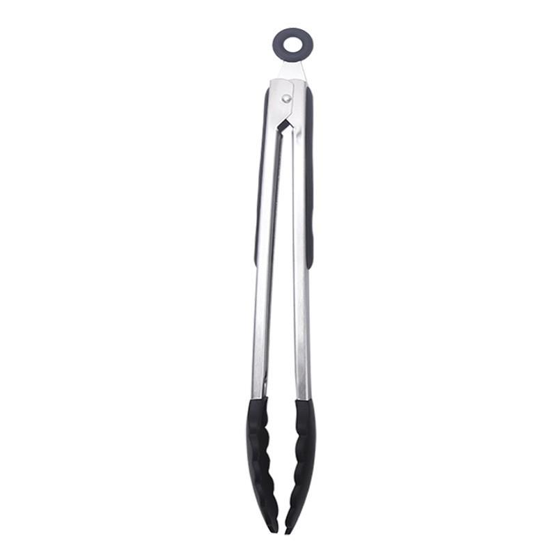 7", 9", 12" High-Temperature Silicone Non-Slip Bread & BBQ Grilling Tongs