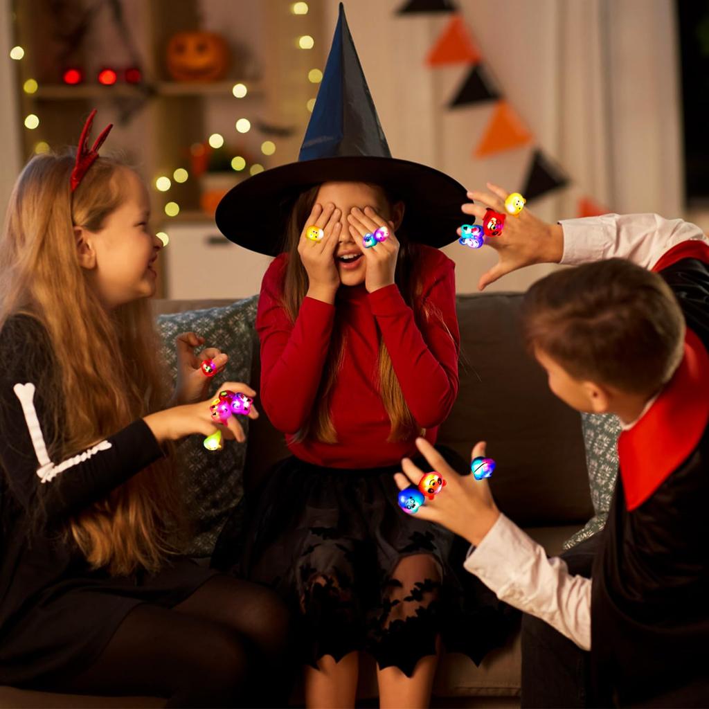 LIHAO Illuminated Animal Festival Fair Live Sparkling Suitable for Children and Adults Rings, 24-Piece Set, Design, Prizes, Toys, Children's