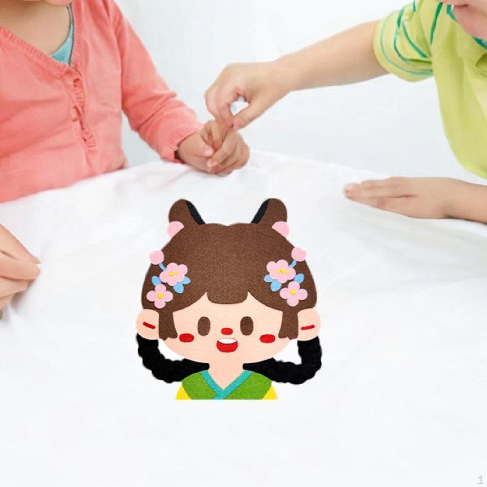 

Раннее обучение фетровая доска для волос, развивающая сенсорные игрушки для девочек, подарок Green