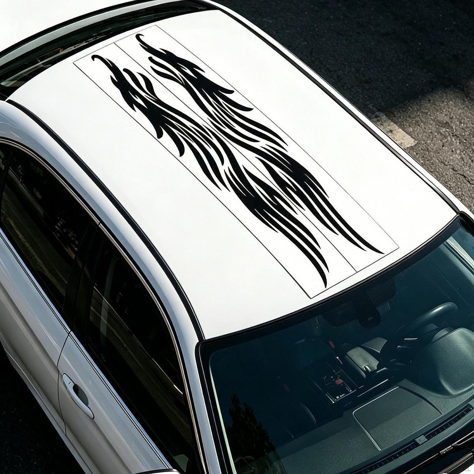 

2 Car Hood Stickers, Window And Body Decoration, PETG, Suitable for SUVs, RVs, Office Home. чорний