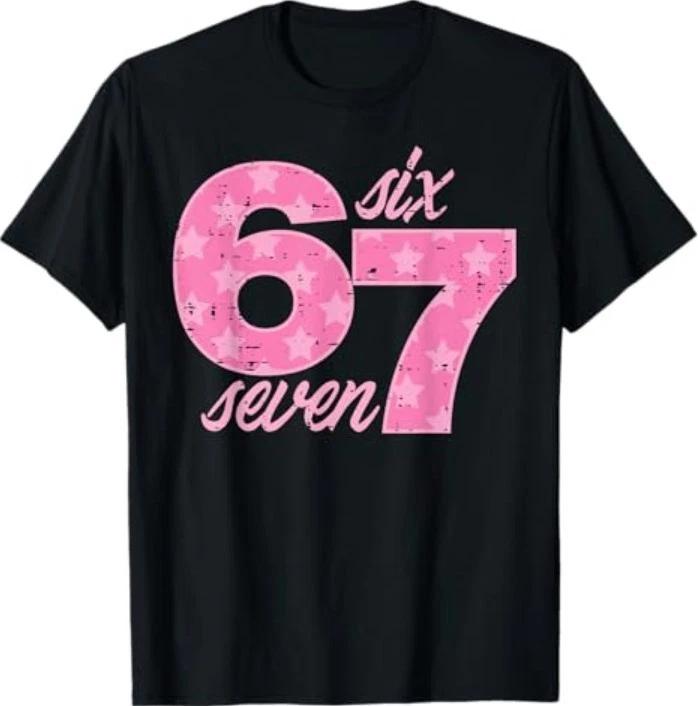 Six Seven 67 Meme Funny Meme 6 7 Costume T-Shirt S