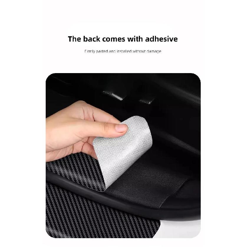 Carbon Fiber Car Door Plate Threshold Protector Sticker For Citroen C4 C3 C5 C1 Jumpy Saxo Berlingo Grand Picasso Cactus C2 Interior Mirrors 6