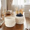Cotton Rope Tassels Storage Basket Round Pen Holder Makeup Brush Storage Box  Office Ornament