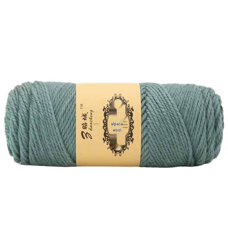 Hand-Knitted Alpaca Wool Scarf Pillow Yarn Ball – Medium-Thick, Soft, DIY Crochet