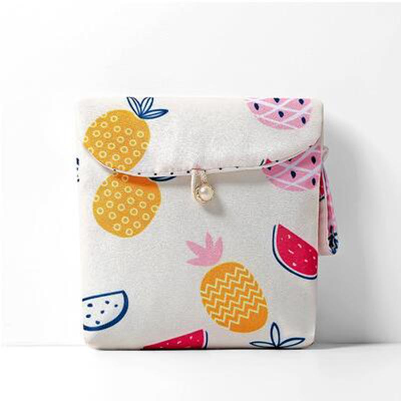 Cute Fresh Multi-pattern Tampon Pack Cartoon Cotton Hemp Girl Aunt Napkins Storage Pack Pack for Sanitary Napkins
