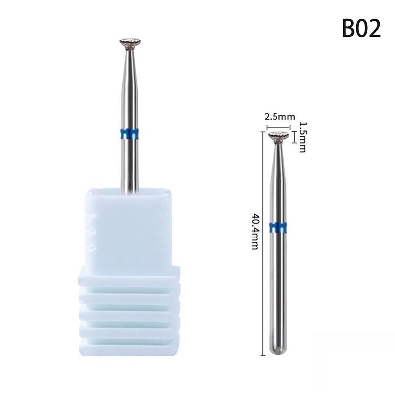 Diamond Nail Drill Bit Mill Cutter All For Manicure Machine Bit Tools Accessories Cuticle Clean For Removing Nail Gel