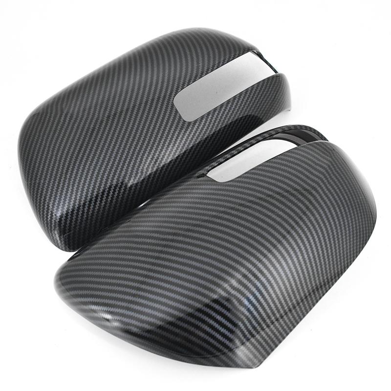 For TOYOTA Hilux Vigo 2004-2015 car Black carbon fibre Rearview mirror cover trim 2005 2006 2007 2008 2009 2011 2012 2013 2014