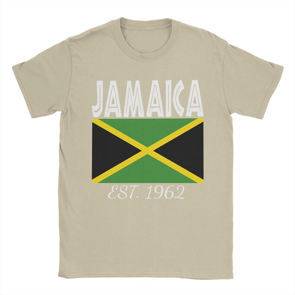 Jamaica EST 1962 Independence Pride Flag of Jamaica TShirt Summer  Vintage T Shirts Cotton Tee Shirt For Unisexs Casual Top Tees
