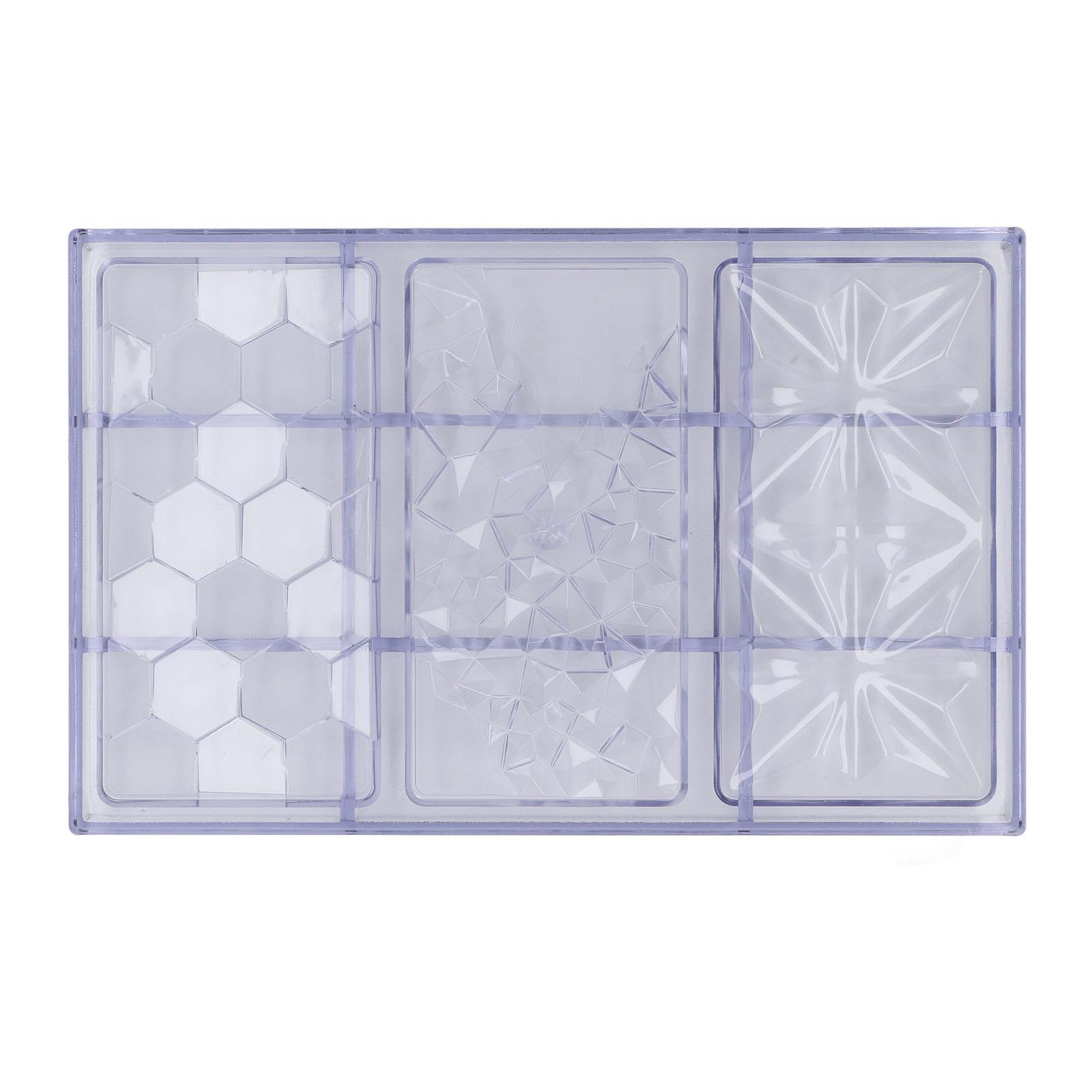 

3 в 1 Форма для шоколада из поликарбоната Стандартный шаблон для изготовления шоколадных плиток для дома L(for 6.5-9kg)