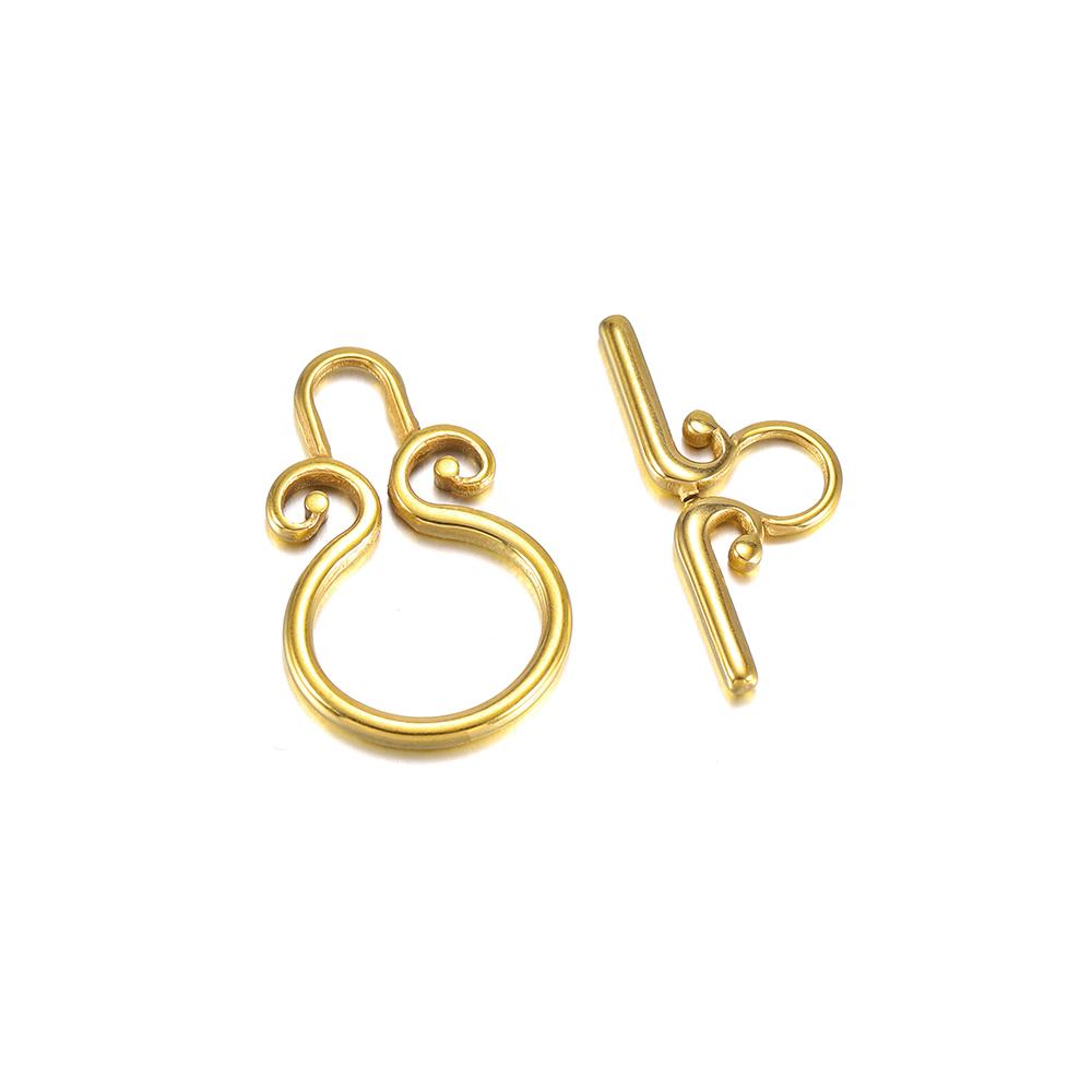 16 Styles Gold High Quality Stainless Steel OT Clasps Connectors for DIY Bracelet Necklace Jewelry Findings Making Accessories