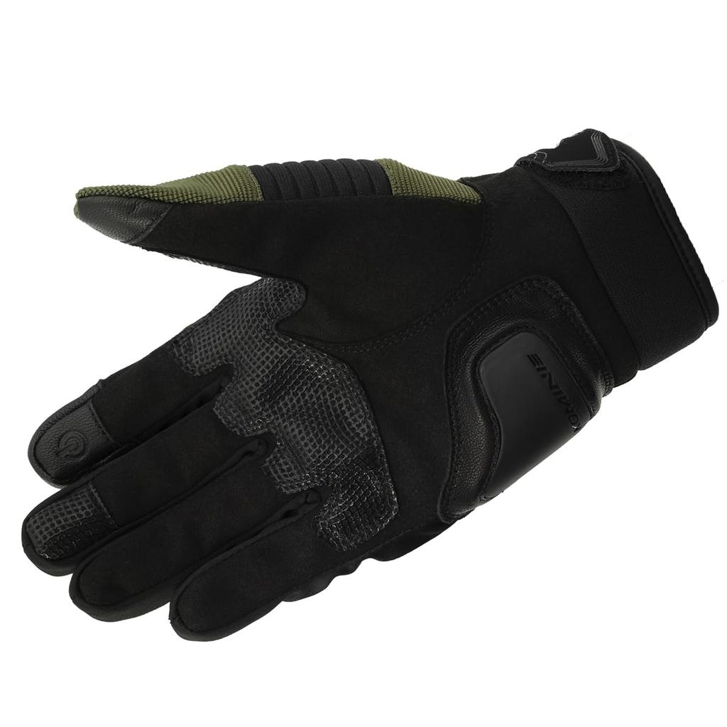 Komine Motorcycle Gloves GK-8184 Protective Winter Gloves Hannibal Olive 3XL