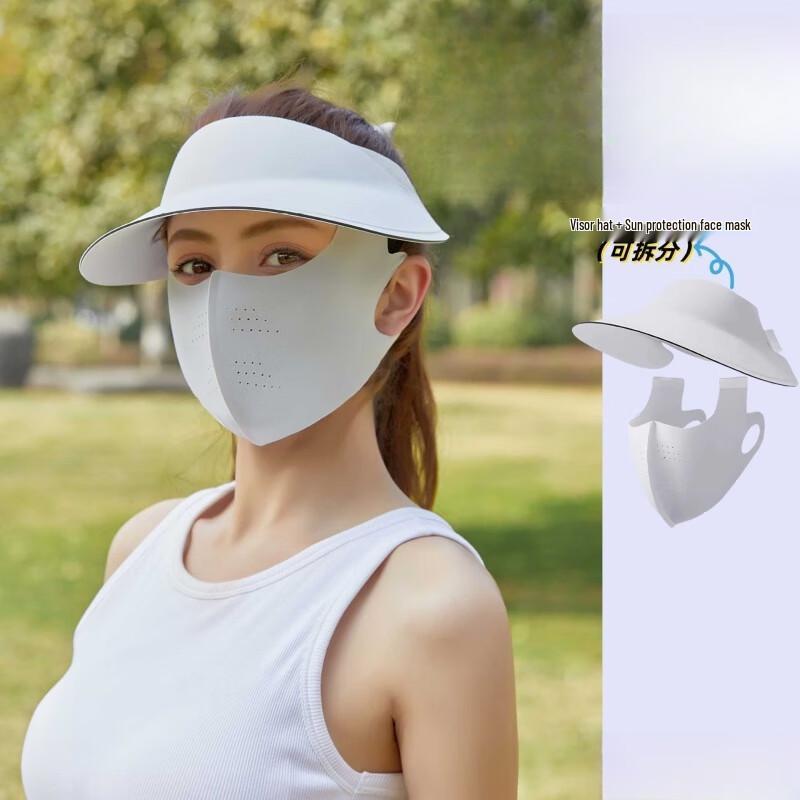 

Женская съемная солнцезащитная шляпа с защитой от УФ и маской для лица One Size