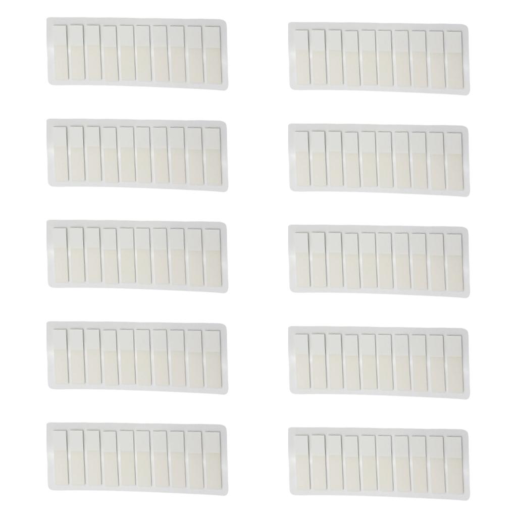 120Pcs White Clear PET Label Repositionable Writable Page Marker Bookmarks Clear PET Adhesive Notes for Binder Planner