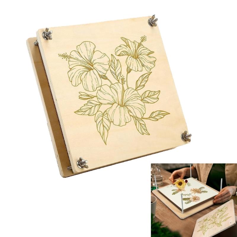 Multifunctional Flower Press Wood Leaf Flower Press Portable Flower & Plant Preservation Set for Dried Flower Making