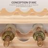 Three-Tier, 36 Bottle Wooden Wine Rack - Natural