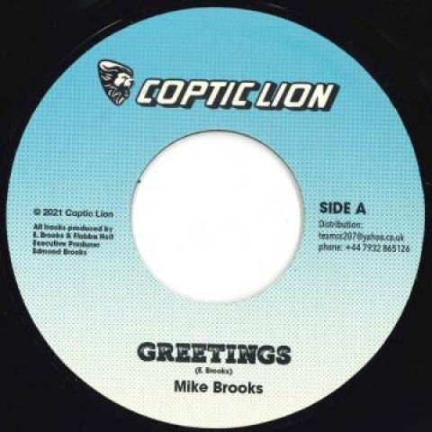 

7inch Record MIKE BROOKS - Greetings / Version Coptic Lion 2021 UK Reggae, Ska & Dub