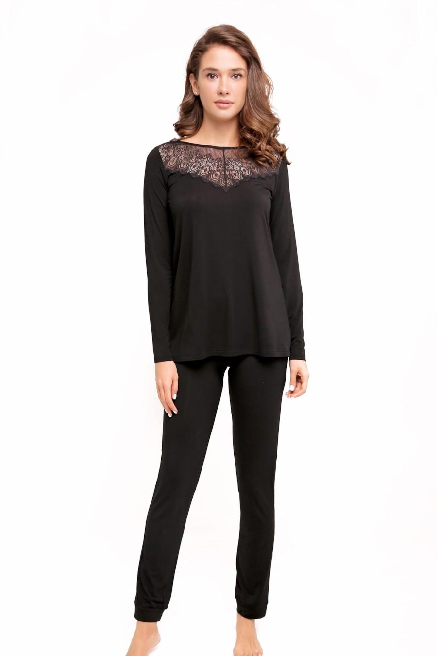 

Комплект: блуза и брюки Anabel Arto (63332) 48(XL) прозорий колір чорний