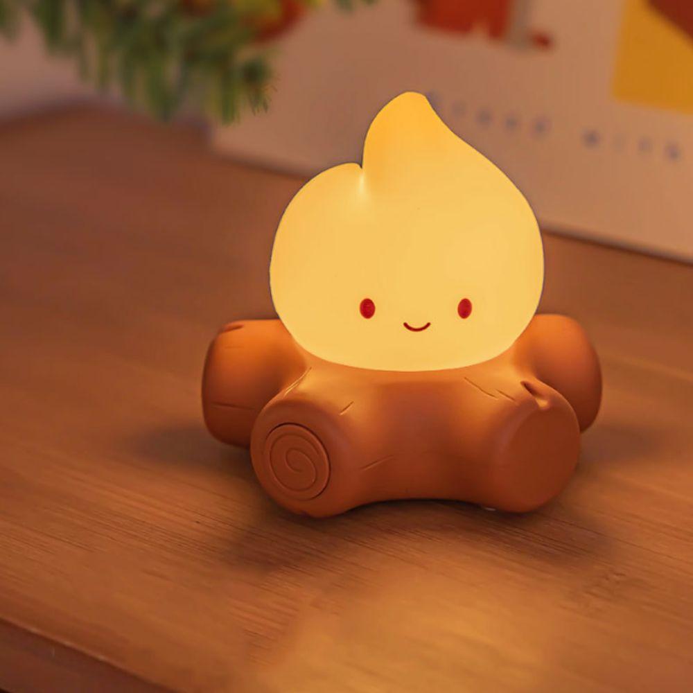 Dimmable LED Flameless Candle Soft Silicone Campfire Night Light LED Candles  Timing Function