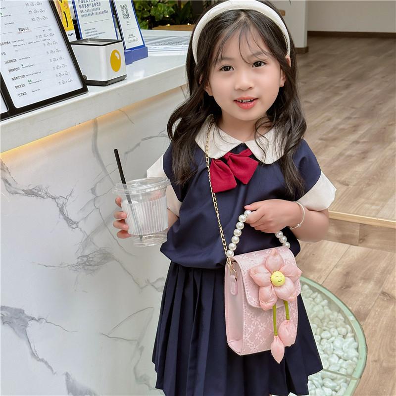 Small Bag Flower Autumn And Winter Small Fresh Crossbody Bag Lace Shoulder Bow